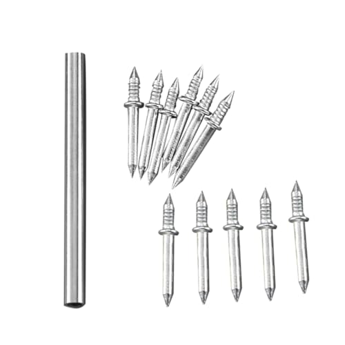 500pcs Double - Head Skirting Thread Seamless Nails with Sleeve Tool Non - Marks, Invisible Security Screws for Wood Veneer