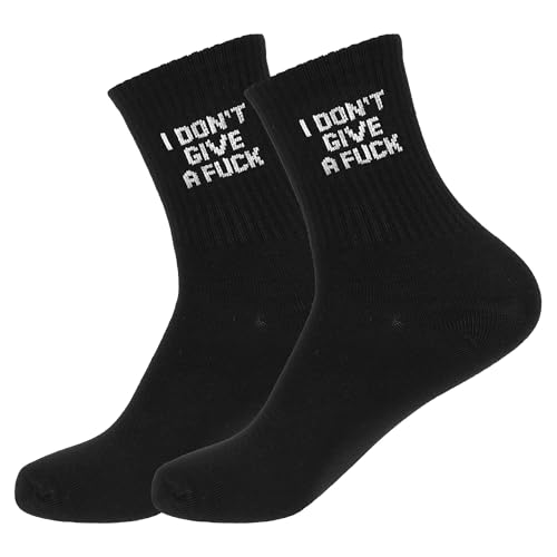 Show off Funny Colorful Novelty Socks ，Gag Christmas Gifts for Men and Women New Year, Black, Large