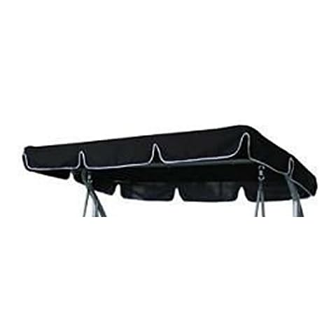 Replacement Canopy for Garden swing 2/3 seater different sizes and styles available (155 x 110, Black) Cover