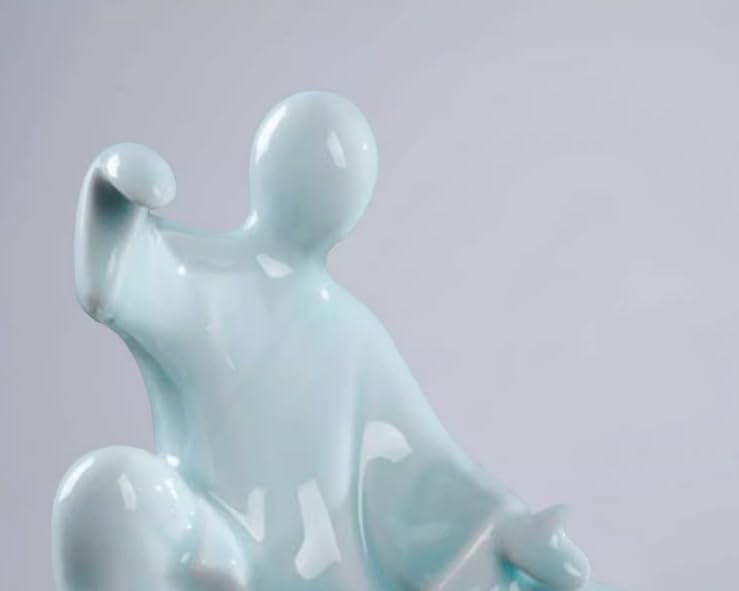 Ceramiczna figurka celadon sztuki walki figurki rzeźba ceramiczna ozdoba sztuka dekoracja domu biuro prezent
