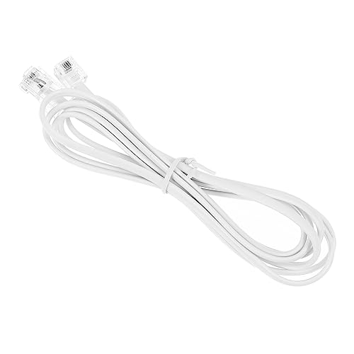 BRIGHTFUFU Core Telephone Wire to PC Modular Plug Extension Cable for Landline Phones Long for Fax Machines Modems and Answering Devices