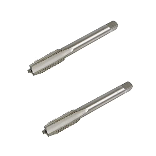 Aopin M8 x 1.25テーパーハンドタップHSSメートル法高速度鋼ハンド/機械使用ストレートフルートねじタップ、新しいねじの作成に使用、損傷および詰まったねじの再ねじ込み、2 個