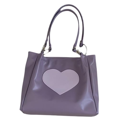 Paquet à main femme en PU pourpre avec grande capacité et bandoulière résistante