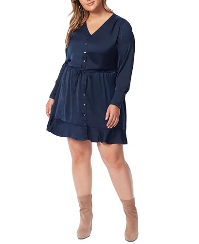 Jessica Simpson Trendy Plus Size Shiloh Tie-Waist Shirtdress