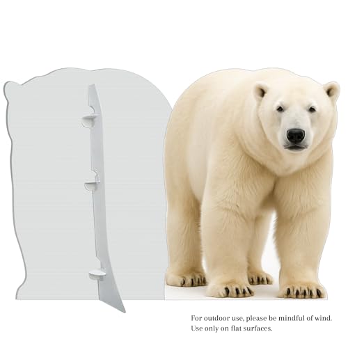 Image of Polar Bear 4FT Life Size Cardboard Cutout - A Fun Animal Standup for Photo Booths, Birthday Parties, and Events