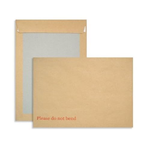 Hard Board Backed Envelopes C3 Brown Manilla Peel & Seal | C3 (457x324mm) Please Do Not Bend | Pack of 250