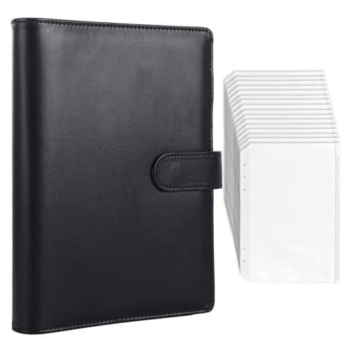 Classeur budgétaire A5 en PVC transparent avec 80 pièces et enveloppes zip
