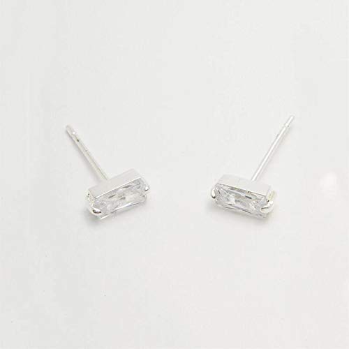 Gorjana Women's Amara Solitaire Stud Earrings, Silver Plated, Cubic Zirconia #TOP1