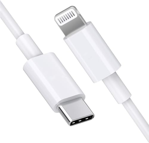 XYKOS Iphone Original Lightning to USB-C 20W Fast Charging Cable, Compatible with iPhone SE 2022/XS Max/XR/X, Power Delivery Charging Cord for iPad, Durable Tangle Free Quick Charge Power Wire, White