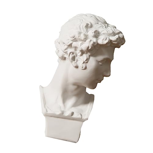 HOODANCOS Mini Resin Statue Head Figurine Art Sketching Statue Decorative Sculpture