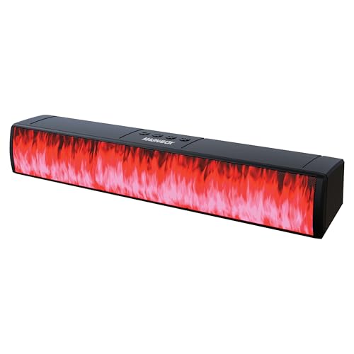 Magnavox MMA4020 - Barra de sonido portátil con Bluetooth 5.0, pantalla de luz LED vibrante patentada, sonido RMS verdadero de 16 vatios, USB, reproducción TFT, ideal para juegos, estéreo (mediano)