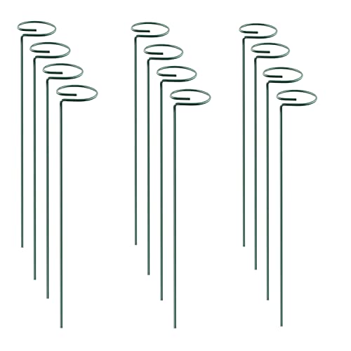 12 Pack Plant Stake Support, Garden Single Stem Support Stake Plant Cage Support Rings, Single Stem Plant Support Stakes, For Tomatoes, Peony, Lily, Rose, Flowers Amaryllis #TOP7