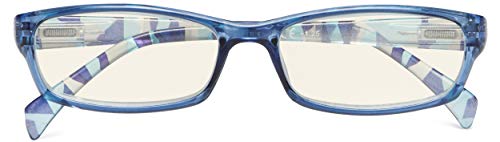 CessBlu Blue Light Filter Computer Reading Glasses for Women(Blue)+2.75