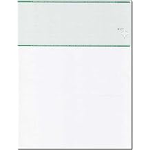 Blank Computer Checks on Top - Business Voucher Check Stock Paper Compatible with QB Accounting Software, Green 500