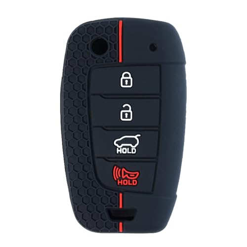 Coque de clé télécommande pour Hyundai Tucson Elantra et Kona étui de protection noir