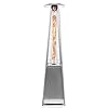 Deluxe propane outdoor patio heater pyramid style wdancing flame floor standing stainless steel  urban country home decor