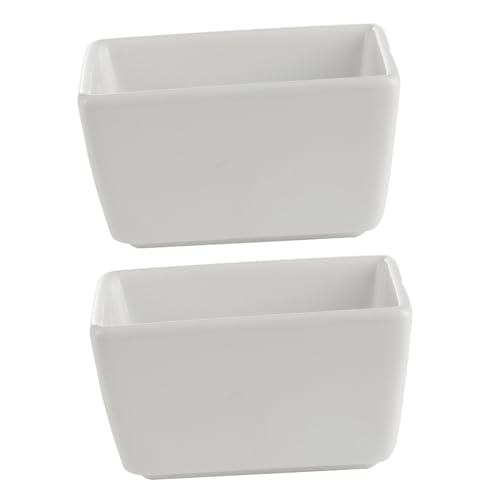 CIYODO 2 Pcs Sugar Bowl Sauce Container Small Dessert Cups Serving Bowls Vintage Gravy Boat Sauce Cup Seasoning Cup Sauce Bowl Mini Containers Appetizer Dishes Sauce Boats White Ceramics