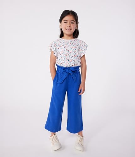 T-shirt a maniche corte in cotone a fiori bambina - 2