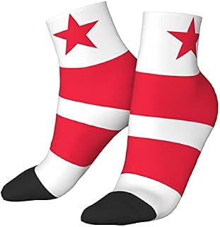 456 Trainer Socks Flag Of The District Of Columbia Sports Socks Soft Walking Socks Funky Socks For Basketball Trekking Camping,30cm