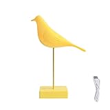 lampe oiseau capron  VOMI Veilleuse LED Oiseau Rechargeable Lampe de Bureau pour Enfant Dimmable Toucher Luminosité Réglable Lampe de Chevet en Silicone avec Câble Micro Usb pour Chambre à Coucher Salon (Jaune)