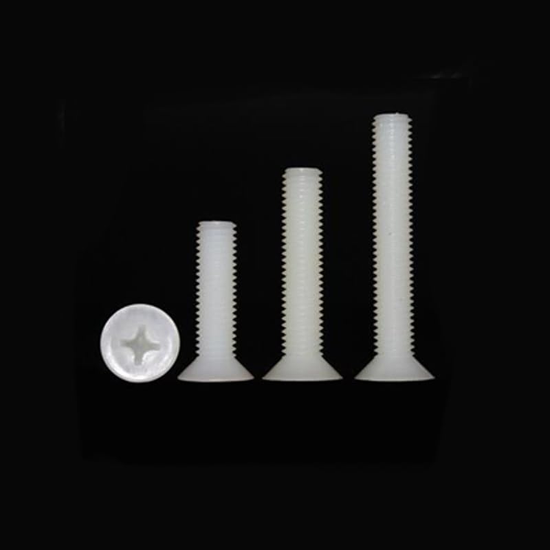 16pcs M10 Phillips nylon screws Countersunk head bolt nail Insulation Strong toughness 20mm-35mm long - (Size: M10x35mm)