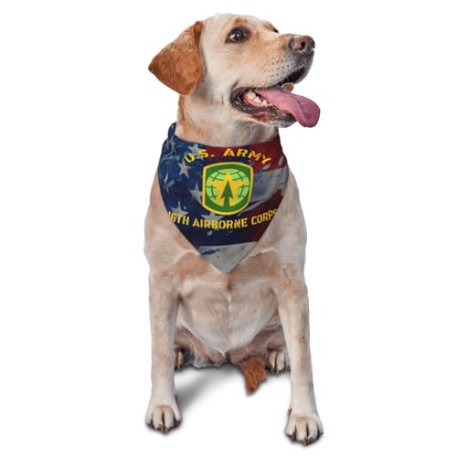 US Army 16th Airborne Corps Dog Scarf Pet Bandana Cat Pet Bibs