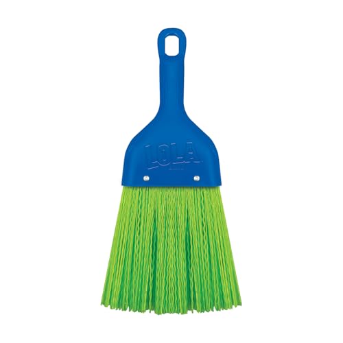 LOLA Heavy Duty Whisk Broom, Hand Brush, Durable Bristles, Whisks Away Dirt & Debris, Compact, Hang Hole for Easy Storage, Indoor/Outdoor, 1 Pack