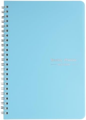 A5 Azul Planificador semanal sin fecha con Espacio para Notas y L...