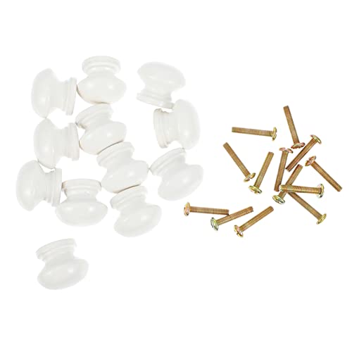 TOBBOMEY Practical Wooden Handles 12 Pack Cabinet Knobs for Kitchen Wardrobe and Cupboard Pulls