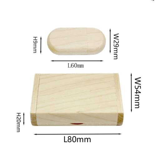 Clé USB gravée en bois de noyer massif 128GB, coffret artisanal luxe