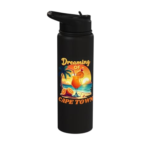 Cape Town Vacation Dreaming Of Cape Town Holiday Stainless Steel Insulated Water Bottle