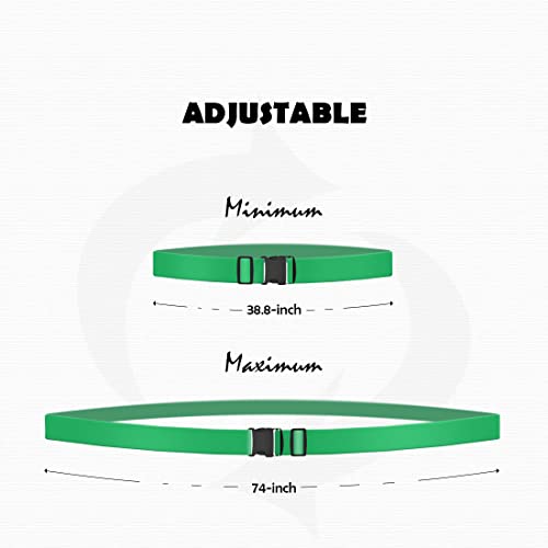 Image of 2pcs 74″x2″Luggage Straps for Suitcases,Adjustable Suitcase Straps and Heavy Duty Strap Buckle Packing Straps Travel Accessories, Green