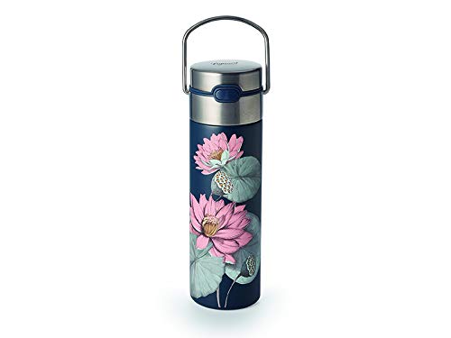 Teemando Leeza® Padma Gourde à double paroi en acier inoxydable avec infuseur en acier inoxydable et bouchon 0,5 l