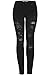2LUV Women's Distressed Skinny 1117 Jeans Black 5