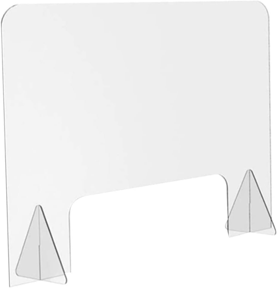 Prevention Baffles Dividers Panel Table Protective Office Divider Board Clear Desk Barrier Reception Screen Universal Block Shield Clear Book Holder Notepads Vertical Sneeze Guard