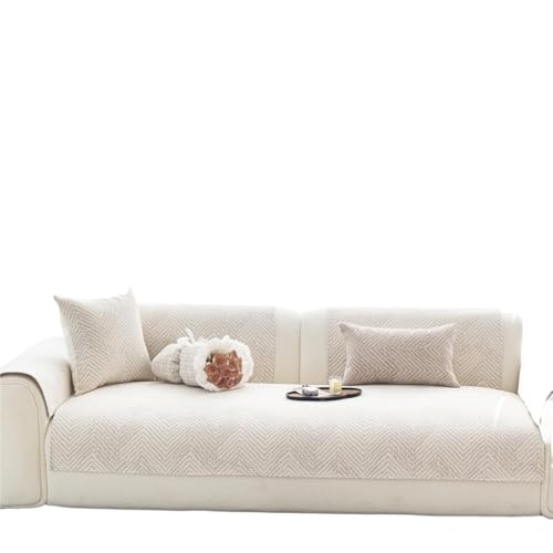 Housse de canapé lavable et extensible multi usages blanche 90cm - 2
