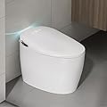Smart Toilet, One Piece Toilet Elongated, Auto Flushing Bidet Toilet with Heated Seat, SPA Warm Water Sprayer and Dryer, Tankless Toilet with Fahrenheit LED Display, 12 Rough-in