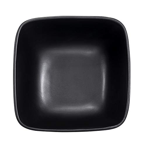 Bruntmor 26 Oz Black Porcelin Ceramic Square Soup Bowls With Handles, Soup Crocks Set Of 6, Large Black Soup Bowls For Kitchen, Side Dish, Soup, Cereal,Ice Ice Cream And Salad, Perfect For Christmas #TOP6