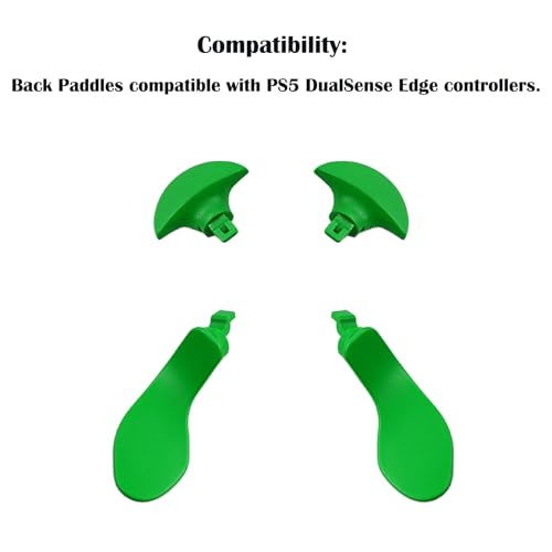 Image of 4 Pcs Edge Controller Back Paddles for PS5 DualSense Edge Controller, Paddles Replacement Compatible with PS5 Edge Controller, Metal Paddles for PS5 DualSense Controller (Green)
