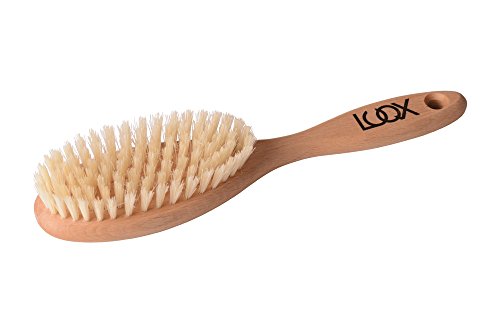 LUQX  Spazzola per capelli per capelli spessi speciale (lungo la cura dei capelli spazzola con extra potente rigido, setole naturali)