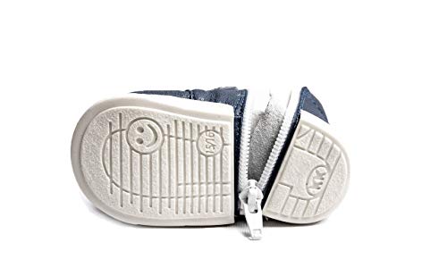 Happy Baby Zippy Shoes, Infant/Toddler, Boys Girls, First Walking Shoes, Unique Zipper Design (Age 6-12 Months (4.8 Inches, Us Size 4), Sneakers Blue) #TOP1