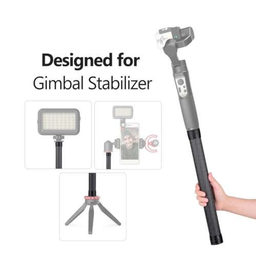 Image of Carbon Fiber Extension Pole 35cm - Professional Stabilizer Monopod Stick with 1 /4 inch Screw Mount for Camera, Mobile Holder & Action Cameras (Stabilizer Selfie Stick)
