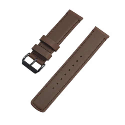 Bracelet de montre en cuir 20mm 22mm noir FYXT à dégagement rapide avec boucle argentée