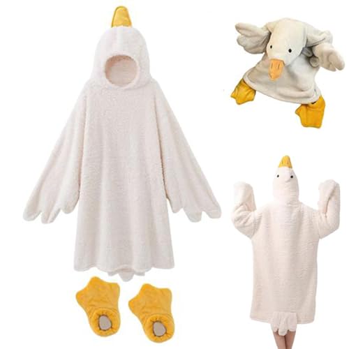 Couverture portable capuche oie pour des soirées cocooning amusantes en famille