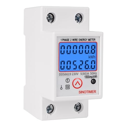 DDS6619-526L Electric Energy Meter Reset Backlight Display Single-Phase Rail Multi-Fun Energy Meter Microelectronic Multimeter(230V)