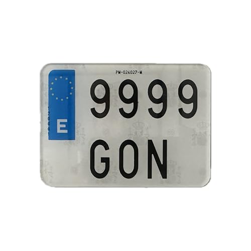 Gonplac Matrícula Acrílica Moto de Campo Homologada Alto Impacto 13,2 x 9,6 CM