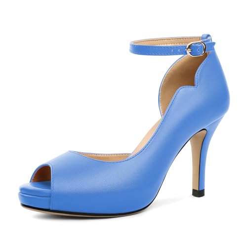 Image of AUMOTED High Heels Pumps Platforms Shoes for Party Daily 3.4 inch Dressy Pumps