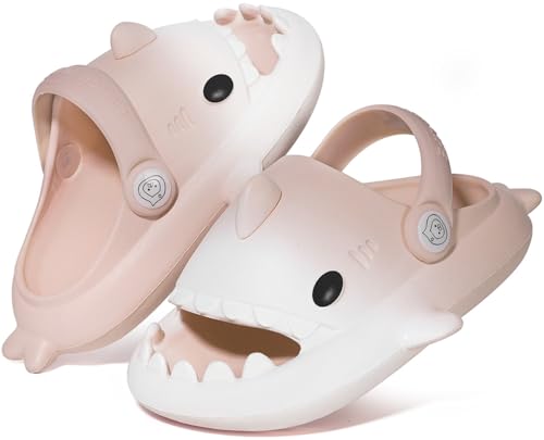 Image of KVbabby Kids Shark Slides Boys Girls Cloud Sandals | Cloud Sandals，Open Toe，Beach Pool Water Shoes，Slip-on，Lightweight，Non-Slip，Soft，Flexible，EVA Slippers