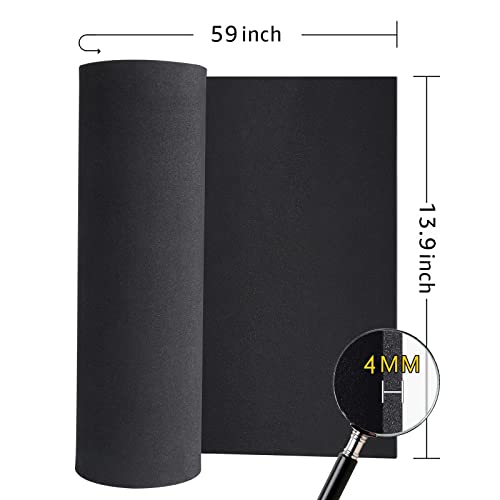 Black 4mm EVA Foam Roll, MEARCOOH 59''x13.9'' Premium Cosplay EVA Craft Foam Sheets - Image 2