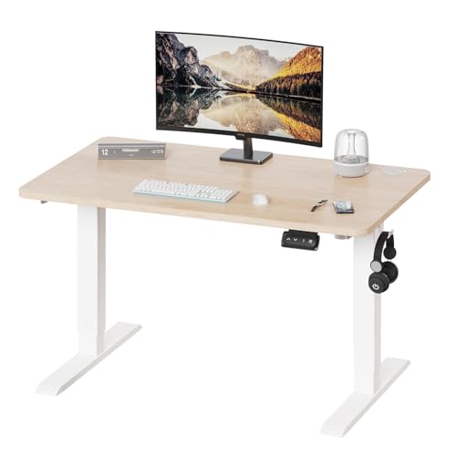 JUMMICO Electric Height Adjustable Desk, 40 inch, Beige
